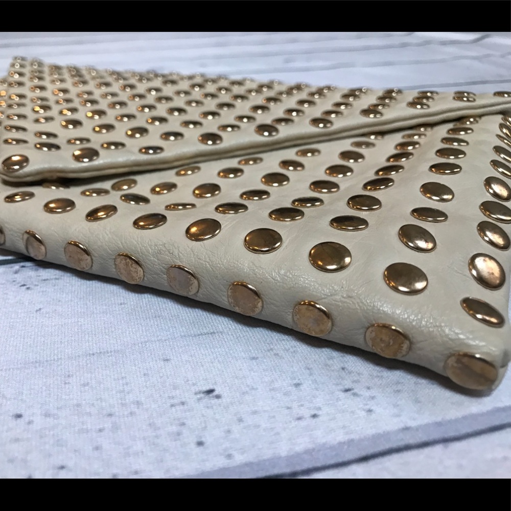❗️FINAL PRICE ❗️Brass Studded Faux Leather Clutch - Picture 2 of 7